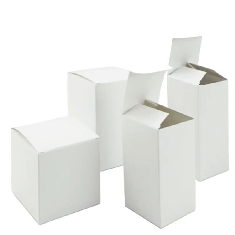 Boîte cadeau en papier à couvercle ouvert Boîte en carton blanc rigide Emballage de papeterie Accessoires numériques Boîtes en papier pliantes