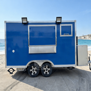 US Standard Fiberglass Mobile Kitchen Fast Trailer Street Truck Commercial Food Cart for Candy - Product Image 1