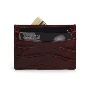 Hiram Beron bleu porte-cartes en cuir véritable hommes porte-cartes en cuir de vache italien hommes portefeuille produits de luxe - Product Image 3