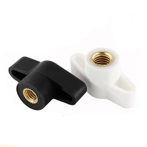 Ensemble de boutons moletés noirs avec poignée en laiton, vis à emboîter en plastique, écrous moletés à extrémité filetée, accessoire pour tournevis - Product Image 2