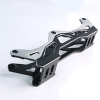 Châssis de patins à roulettes de vitesse en ligne en alliage d'aluminium usiné CNC, réglable et personnalisé, avec support de roues, couleur noir Chine