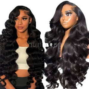 วิกผมแท้ยาวของ<span class=keywords><strong>ผู้หญิง</strong></span>สีดำยาว5x5วิกผมด้านหน้าแบบลอนลึกสไตล์บราซิล - Product Image 5