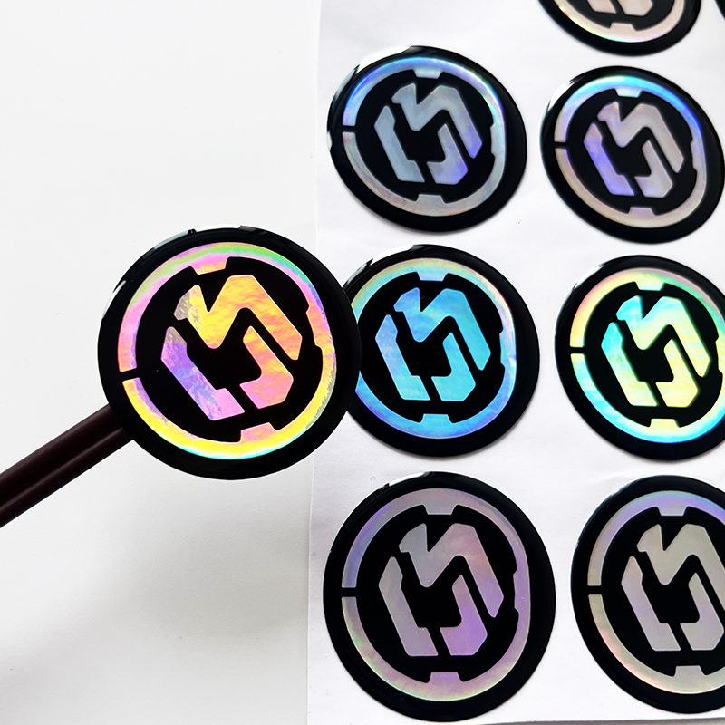 Pegatina cúpula holográfica del arco iris