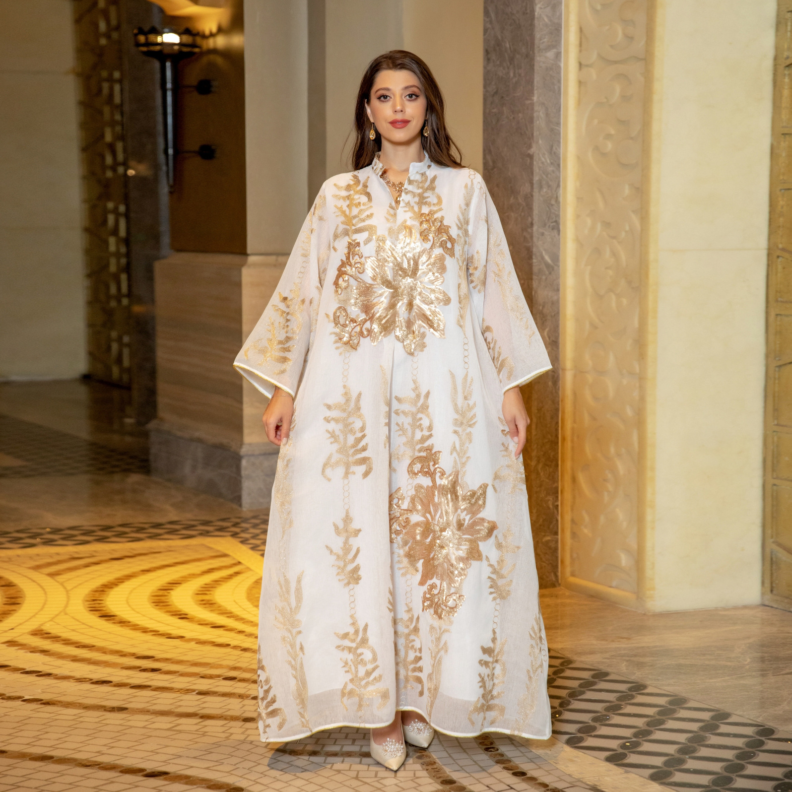 New Middle Eastern fashion loose temperament elegant Women's Abaya formal  dress