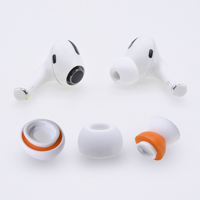 Replacement Silicone Memory Foam Ear Tips Hybrid Tips Noise Cancelling Earbuds Earplugs Tip for Airpods Pro/Pro 2