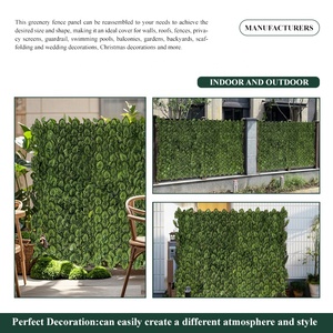 Panneau de clôture végétale artificielle mur végétal aspect naturel structure en plastique durable pour l'intimité extérieure - Product Image 5