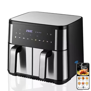 Doppia friggitrice ad aria intelligente friggitrice forno doppio cestello con Display a LED colorato grande capacità commerciale elettrodomestico da cucina - Product Image 1
