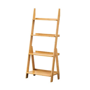 Ladder Shelf 4 Tier Wood <b>Storage</b> <b>Unit</b> For Living Room Standing Type Neatening Organizer - Product Image 5