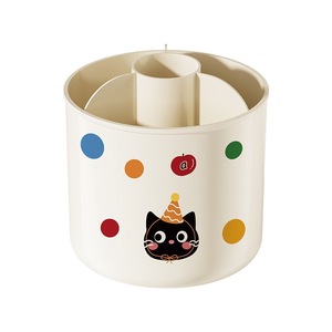 Cute Cartoon <b>Makeup</b> Organizer With Compartments For Desk Storage Cosmetic And Stationery Holder Rotating Storage Bucket - Product Image 5