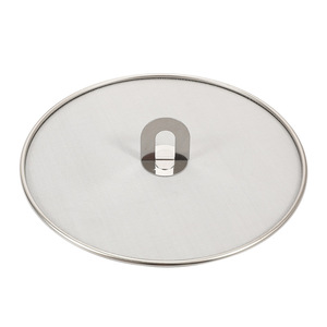Stainless Steel Oil Cover 33cm Frying Pan Lid With Mesh For Kitchen Use - Product Image 4