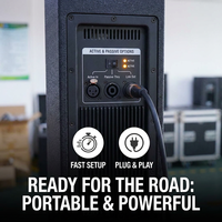 Sistema de Sonido Profesional de Columna, 4 Altavoces Line Array Pasivos de 6.5 Pulgadas y Subwoofer Activo de 12 Pulgadas, Conjunto de Altavoces PA para Bodas e Iglesias