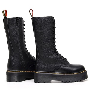 Bottes mi-mollet à plateforme pour femmes, grande taille, en <span class=keywords><strong>cuir</strong></span> de vache véritable, chaussures épaisses pour femmes, bottines mi-mollet style universitaire - Product Image 4