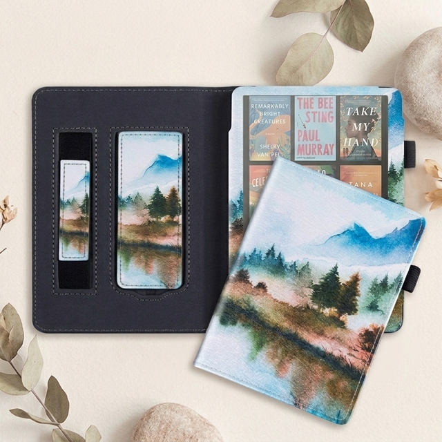 Custom Logo UV Printing Kindle Case for Kindle Colorsoft case 2024 paperwhite 11th Gen Cover with Hand Strap Stand for Brand