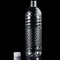 Bouteille de boisson en plastique PET transparente de qualité alimentaire de 1L, à usage unique, avec bouchon inviolable, vente chaude
