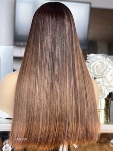 Perruque juive casher de qualité supérieure, 100% cheveux humains vierges européens, transparente HD, pour un look luxueux et ultra-léger - Product Image 4
