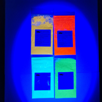 Vente en gros 365nm organique uv rouge bleu jaune vert poudre de pigment phosphorescent fluorescent uv pigment de sécurité visible