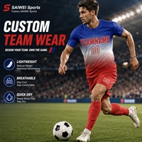 Uniforme de Fútbol Personalizado con Logotipo del Club, Ropa Deportiva de Poliéster de Secado Rápido para Partidos de Fútbol