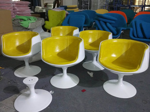 <span class=keywords><strong>Moda</strong></span> Nórdica 360 °   Silla Giratoria de Fibra de Vidrio para Sala de Estar - Product Image 3