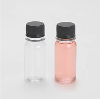 Bouteilles de jus en plastique PET de 60 ml avec couvercle inviolable, mini format, qualité alimentaire, petites bouteilles de jus, distributeur de goût de jus