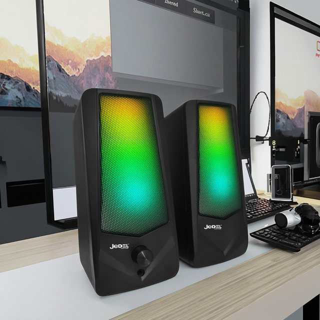 New Arrival 2.5 Inch Dual 3W BT Gaming Computer Speakers Portable Touch Control Spectrum/Breath/Streamer Speaker