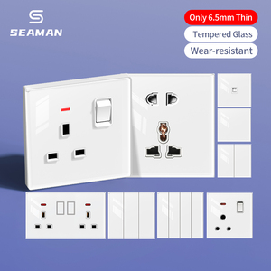 Interruptores de Luz de Pared Retro Modernos del Reino Unido <span class=keywords><strong>con</strong></span> Cristal Templado, 2 Tomas de Corriente <span class=keywords><strong>y</strong></span> 2 Puertos <span class=keywords><strong>USB</strong></span>, <span class=keywords><strong>Enchufe</strong></span> Estándar Británico - Product Image 5