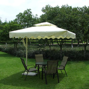 Parapluie d'extérieur personnalisé avec logo, livraison immédiate, plusieurs couleurs, plusieurs tailles, cadre en aluminium durable, polyester 280 g/m², forme carrée, imperméable - Product Image 3