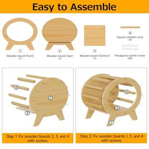 Maison pour <span class=keywords><strong>chat</strong></span> <span class=keywords><strong>en</strong></span> bois <span class=keywords><strong>de</strong></span> pin - Abri pour chats, <span class=keywords><strong>cabane</strong></span> pour animaux <span class=keywords><strong>de</strong></span> compagnie <span class=keywords><strong>en</strong></span> bois massif <span class=keywords><strong>en</strong></span> <span class=keywords><strong>forme</strong></span> <span class=keywords><strong>de</strong></span> télévision surélevée pour chats, poulets, cochons d'Inde. Résistant aux intempéries. - Product Image 5