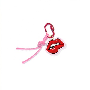 Llaveros Promocionales Personalizados con Cuerda de Escalada, Diseño de Pájaro del Amor, Lazo, Piña, Cangrejo, para Bolsos, Móviles, Acrílico - Product Image 4