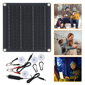 Panel Solar de Silicio Monocristalino de 10W, Cargador Portátil para Uso en Exteriores con Carga de Teléfono - Product Image 4
