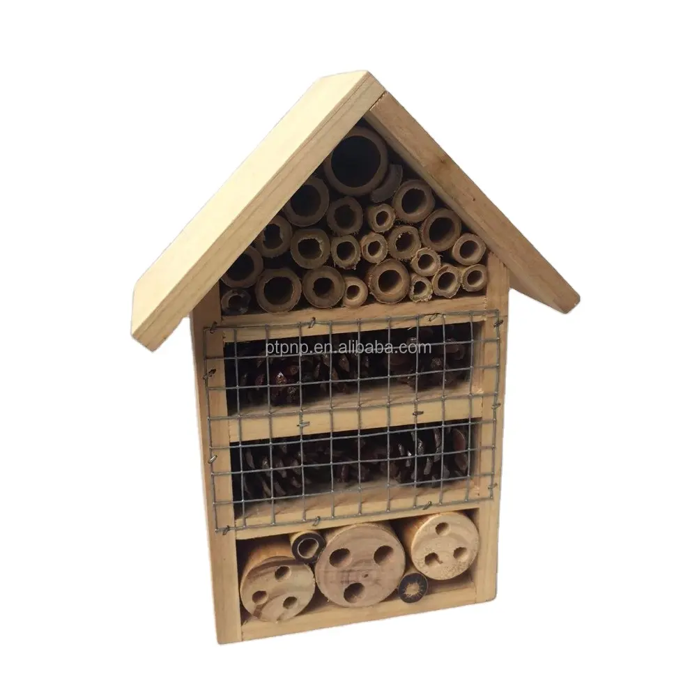 Casa de madeira FSC para animais de estimação, MDF para hotel, insetos, abelhas, pássaros, casa de madeira natural, caixa mestre personalizada com novo design, sustentável