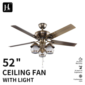 Ventilador de techo decorativo con luces LED, lámpara colgante, luz de techo de 52 pulgadas - Product Image 2