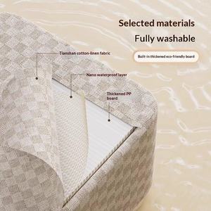 Cubes de rangement en <span class=keywords><strong>tissu</strong></span> pliables <span class=keywords><strong>pour</strong></span> la maison, à un seul niveau, capacité de 27 L, organisateur de vêtements autoportant avec deux poignées - Product Image 3