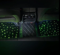 Tapis de sol de voiture universel pour allume-cigare 12V LED avec tapis de pied automatique antidérapant en fibre optique Starlight personnalisé