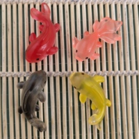 Miniaturas de Peces Koi en Resina, Figuras de Microresina para Slime, Decoración de Casa de Muñecas