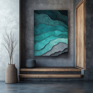 Póster Decorativo Pintado <span class=keywords><strong>a</strong></span> <span class=keywords><strong>Mano</strong></span>, Pintura al Óleo Hecha <span class=keywords><strong>a</strong></span> <span class=keywords><strong>Mano</strong></span>, Lámina <span class=keywords><strong>de</strong></span> Oro sobre Lienzo, Imagen Abstracta con Textura, Arte Mural 3D, Obras <span class=keywords><strong>de</strong></span> Arte, Pinturas - Product Image 1