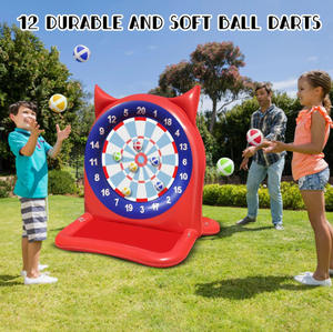 เป้าหมายเกมโยนแบบเป่าลม ของเล่นเป่าลมสำหรับยิงลูกดอก ฟุตบอล ยิงเป้า แผ่นเป้าติดหนึบ มีเสียงเพลง ของเล่นโยนสำหรับเด็ก - Product Image 2