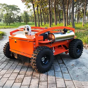 High Quality Wholesale Electric Wheels Lawn Mower For Grass Cutting Robot Automatic Remote Control 4wd Lawn Mower