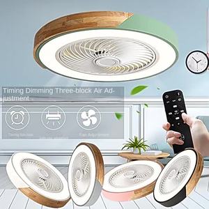 Ventilateur de plafond moderne en ABS de 54 pouces à 5 pales avec télécommande, écran LCD, lampe à LED BLDC de style nordique simple, moteur AC, corps en verre - Product Image 3