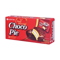 Tarte au chocolat Lotte Marshmallow, gâteau moelleux, enrobage chocolaté riche, garniture crémeuse, dessert sucré, emballé individuellement, 28g, collation