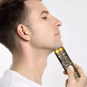 Máquina Recortadora de <span class=keywords><strong>Barba</strong></span> Portátil y Recargable <span class=keywords><strong>para</strong></span> Hombre, Cuerpo de Metal de Una Sola Cuchilla y Afeitadora Eléctrica Facial <span class=keywords><strong>para</strong></span> Hombre - Product Image 4