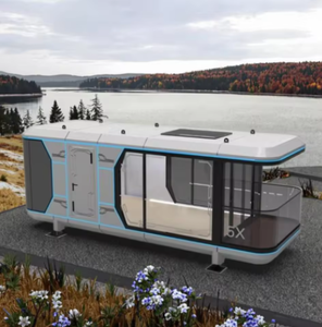 Cabine mobile respirante en acier/métal, capsule spatiale moderne, hôtel extérieur pour sites touristiques et culturels, <span class=keywords><strong>maison</strong></span> conteneur Apple - Product Image 1