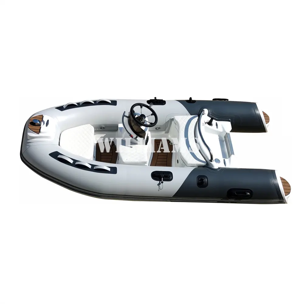 Newest 10 foot 3 Person 3m White Inflatable RIB Tender Boat Rigid Inflatable Boat from China