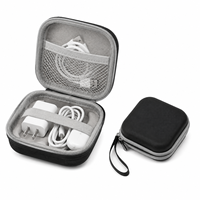 Étui de transport rigide en EVA de luxe, vintage et rétro, avec fermeture éclair, résistant aux chocs, pour SSD, batterie externe, câbles de charge USB, OEM, ODM, personnalisé