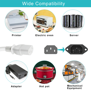-40 ℃   hasta 140 ° Cable de Alimentación C13 Blanco Resistente a Altas Temperaturas, Protección Solar y Contra la Lluvia, para Interiores y Exteriores - Product Image 4
