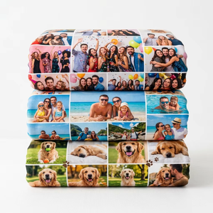 <span class=keywords><strong>Manta</strong></span> de Franela con <span class=keywords><strong>Collage</strong></span> de Fotos Personalizado, 100% Poliéster, Regalo para Mejores Amigas, Despedida de Soltera, Ropa de Cama - Product Image 5