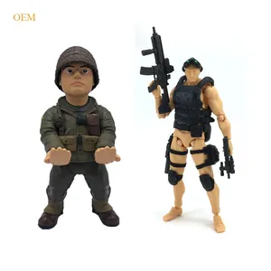 Custom Factory Mini Figure People Wholesale Military Figurine Plastic PVC Soldier Action Figures Collectible Military Model Toy