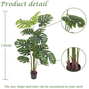 <span class=keywords><strong>Plante</strong></span> artificielle <span class=keywords><strong>Monstera</strong></span> <span class=keywords><strong>Variegata</strong></span> décorative Bossion, presque naturelle, verte, 1,5 m - Product Image 2