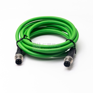 M12 Thông tư kết nối lá chắn Cáp nam 4pin 5pin 6pin 8Pin 12pin 17pin PVC Pur thẳng overmolded cắm - Product Image 2