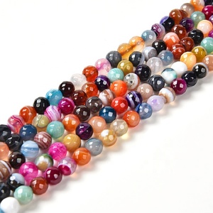 Multicolor precioso azul negro rojo rubí rosa púrpura piedras preciosas facetadas <span class=keywords><strong>de</strong></span> Botswana a rayas <span class=keywords><strong>de</strong></span> piedra <span class=keywords><strong>de</strong></span> ágata cuentas <span class=keywords><strong>de</strong></span> joyas para <span class=keywords><strong>hacer</strong></span> bricolaje - Product Image 5