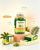 Gomitas de Garcinia 3 en 1 OEM, Caramelos de Café Verde y Cetonas de Frambuesa, Suplementos de Belleza para Adultos - Beneficios Dotex, 90 Unidades